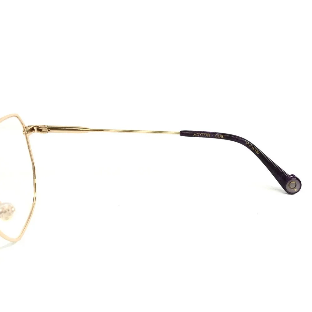 Etnia Barcelona Eyeglasses Frames ADYTON GDBL Shiny Gold Wire Rim 55-16-140